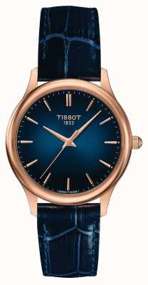 Tissot Cadran et bracelet bleus en or 18 carats Excellence lady T9262107604100