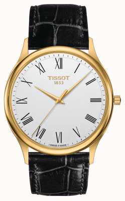 Tissot Bracelet Excellence cuir noir or 18 carats T9264101601300