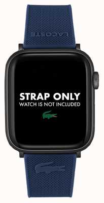 Lacoste Bracelet Apple Watch (42/44mm) silicone bleu 2050008