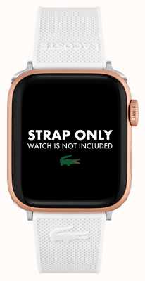 Lacoste Bracelet Apple Watch (38/40mm) silicone blanc 2050006