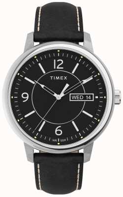 Timex Chicago cadran noir bracelet cuir noir TW2V29200