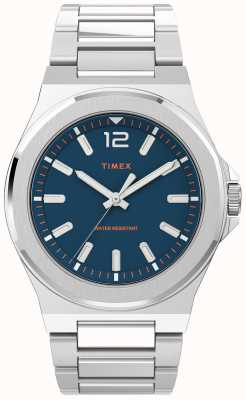 Timex Montre-bracelet en acier inoxydable à cadran bleu Essex ave TW2V02000