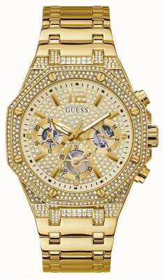 Guess Hommes | élan | cadran or | bracelet plaqué pvd GW0419G2