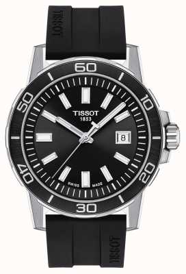 Tissot Supersport cadran noir bracelet silicone noir T1256101705100