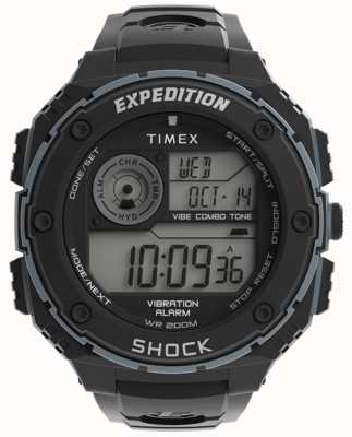 Timex Montre numérique robuste d'expédition pour hommes, bracelet noir TW4B24300