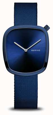 Bering Galet | bleu poli | boîtier bleu | bracelet bleu recyclé 18034-397