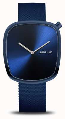 Bering Galet | bleu poli | cadran bleu profond | bracelet bleu recyclé 18040-397