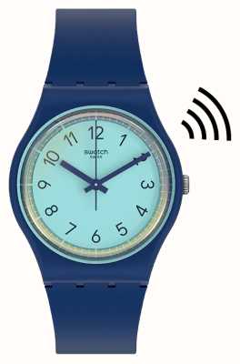 Swatch Cielpay ! bracelet en silicone bleu unisexe SVHN102-5300