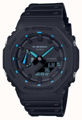Casio G-shock 2100 utility black series détails bleus GA-2100-1A2ER