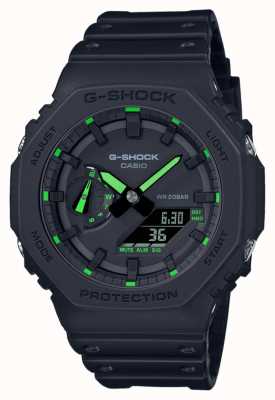 Casio G-shock 2100 utility black series détails vert fluo GA-2100-1A3ER