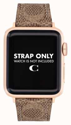 Coach Bracelet Apple Watch (38/40mm) cuir marron 14700070