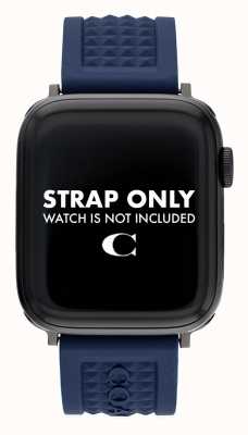 Coach Bracelet Apple Watch (42/44mm) silicone bleu 14700045