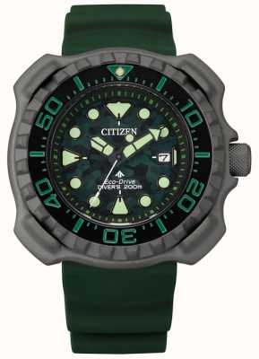 Citizen bracelet silicone eco-drive promaster vert homme wr200 BN0228-06W