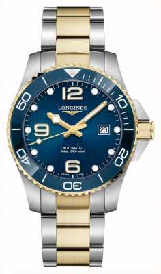 LONGINES Hydroconquest 43mm automatique bracelet bicolore cadran bleu L37823967