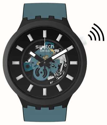 Swatch Voyage de nuit payé! bracelet en silicone bleu SB03B111-5300