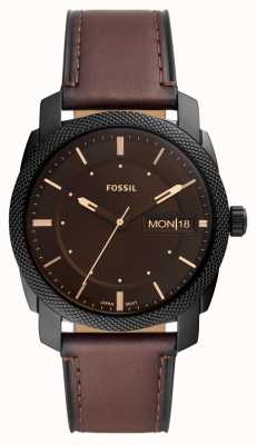 Fossil Machine pour hommes | cadran marron | bracelet en cuir marron FS5901