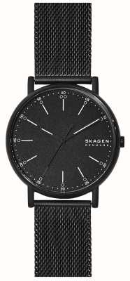 Skagen Montre pour homme en maille milanaise monochrome noire signature SKW6579