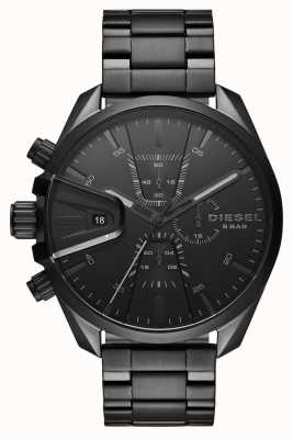 Diesel Montre chronographe MS9 en acier inoxydable noir DZ4537