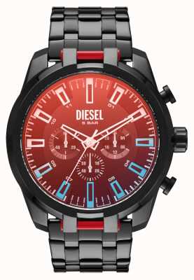 Diesel Montre chronographe en acier plaqué noir pour homme DZ4589