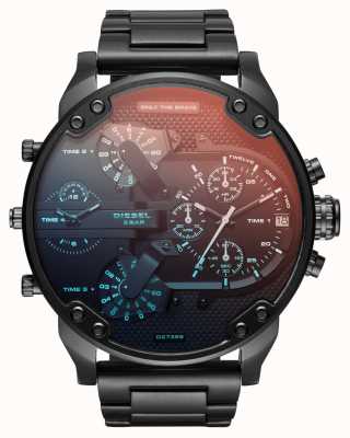 Diesel La série des papas mr. montre papa 2.0 en acier inoxydable noir DZ7395