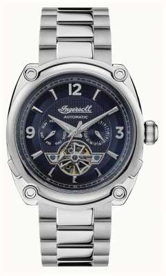 Ingersoll La montre en acier inoxydable à cadran bleu michigan I01107