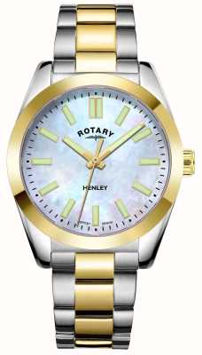 Rotary Henley pour femmes | cadran nacre | bracelet bicolore LB05281/41