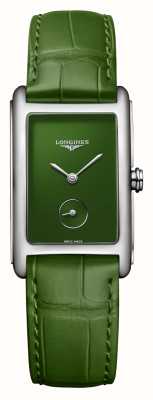 LONGINES Montre Dolcevita cadran vert bracelet cuir vert L55124602