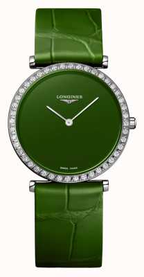 LONGINES La grande classique de longines cadran vert lunette diamants L45230602