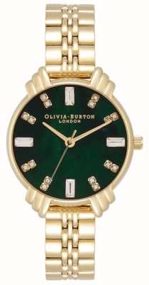 Olivia Burton Femme | bracelet doré | cadran vert OB16DC02