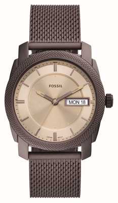 Fossil Machine pour hommes | cadran marron | bracelet en maille d'acier inoxydable marron FS5936