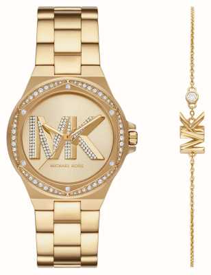 Michael Kors Lennox or mk cadran bracelet en or bracelet assorti MK1062SET