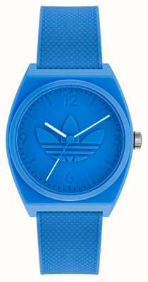 Adidas Projet deux | cadran bleu | bracelet en silicone bleu AOST22033