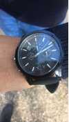 Customer picture of Armani Exchange Cadran chronographe noir pour homme | bracelet en silicone noir AX1326